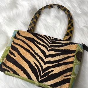 Animal Tiger Stripe Polka Dot Soft Hard Handle Bag